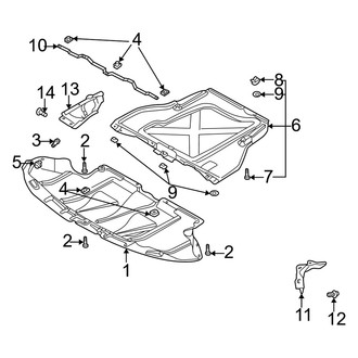 Audi OE - Radiator Support - Splash Shields (Convertible 1.8L)