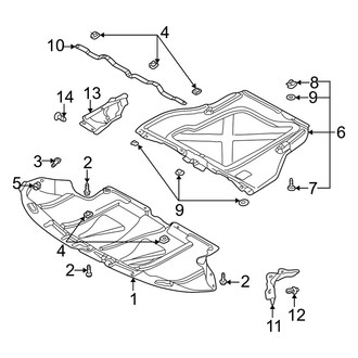 Audi OE - Radiator Support - Splash Shields (Convertible 3.0L Gas)