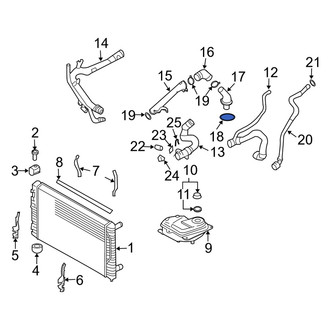 Audi OE - Engine Coolant Thermostat Housing Washer