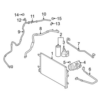Audi OE - Air Conditioner & Heater - Condenser, Compressor & Lines (1.8L)