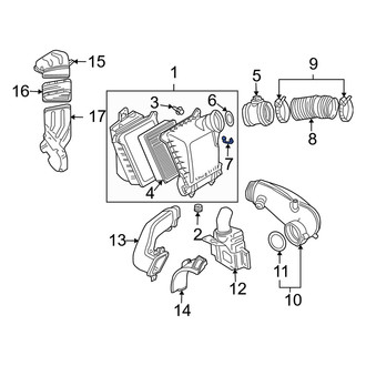Audi OE - Air Filter Housing Lid Clip