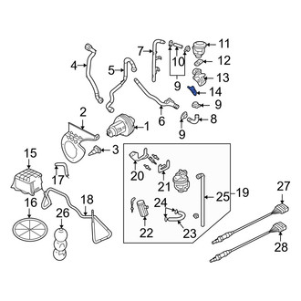 Audi OE - Right Secondary Air Injection Control Valve Gasket