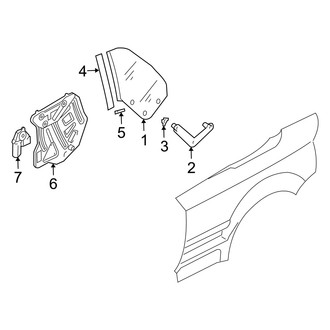 Audi OE - Quarter Panel - Glass (Cabriolet)