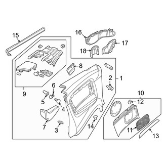 Audi OE - Quarter Panel - Interior Trim (Convertible)