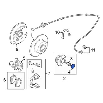 Audi OE - Rear Wheel Bearing Dust Cap