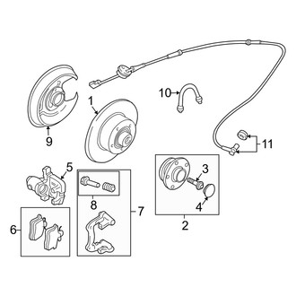 Audi OE - Rear Suspension - Brake Components (Cabriolet)