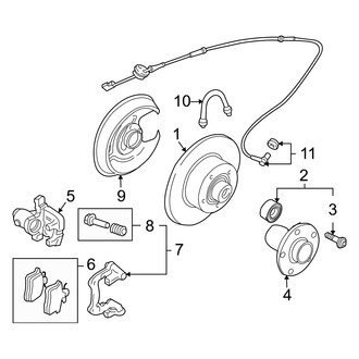 Audi OE - Rear Suspension - Brake Components (Cabriolet)