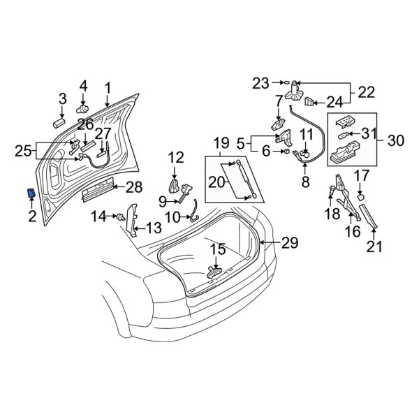 Deck Lid Stop Buffer