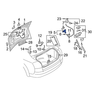 Audi OE - Rear Deck Lid Latch
