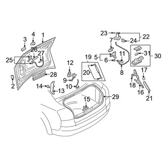 Audi OE - Trunk Lid - Lid & Components (Convertible)