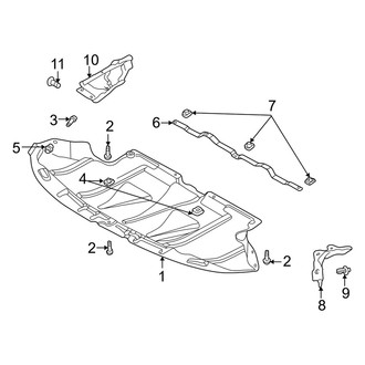 Audi OE - Radiator Support - Splash Shields (Convertible)