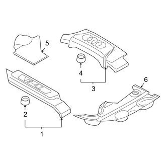 Audi OE - Engine / Transaxle - Engine Appearance Cover (Convertible)