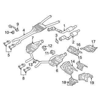 Audi OE - Exhaust System - Exhaust Components (Convertible)