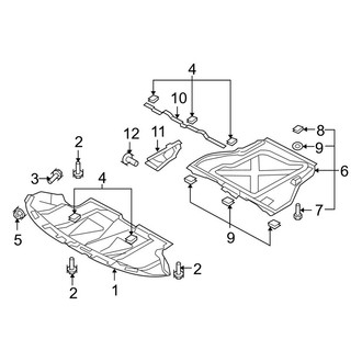 Audi OE - Radiator Support - Splash Shields (Convertible)