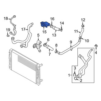 Audi OE - Radiator Coolant Hose Adapter