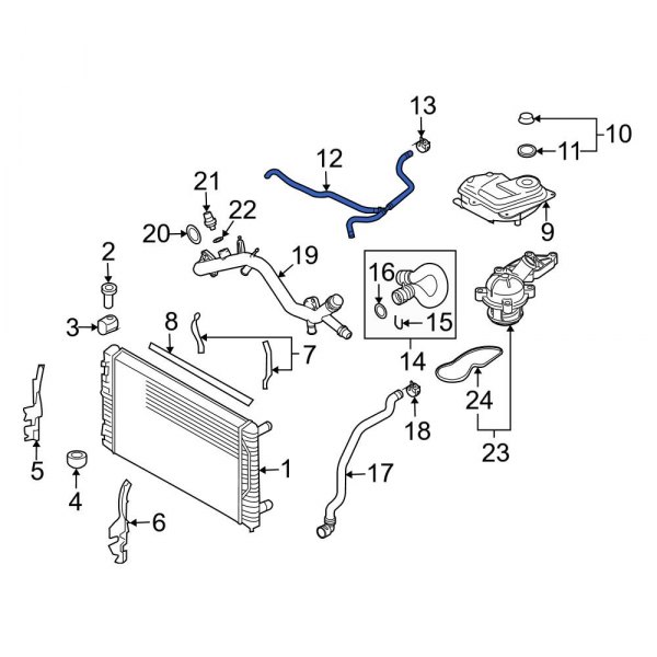 Engine Coolant Overflow Hose