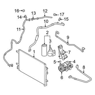 Audi OE - Air Conditioner & Heater - Condenser, Compressor & Lines (2.0L Gas)