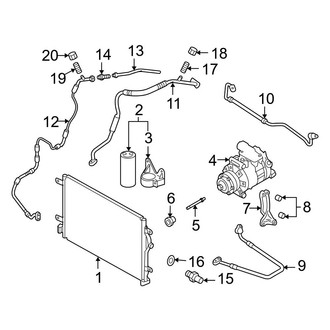 Audi OE - Air Conditioner & Heater - Condenser, Compressor & Lines (Convertible)
