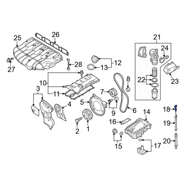 Audi OE 06D115611B - Engine Oil Dipstick