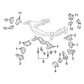 Audi OE - Engine / Transaxle - Engine & Transmission Mounting (Convertible 3.2L)