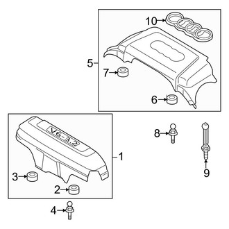 Audi OE - Engine / Transaxle - Engine Appearance Cover (Cabriolet 3.2L)