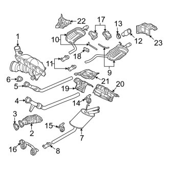 2008 Audi A4 OEM Exhaust Parts | Systems, Tips — CARiD.com