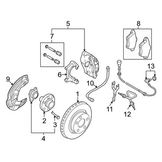 Audi OE - Front Suspension - Brake Components (Cabriolet)