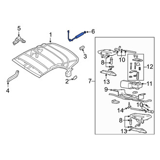 Audi OE - Convertible Top Hydraulic Cylinder
