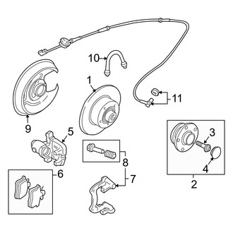 Audi OE - Rear Suspension - Brake Components (Cabriolet)