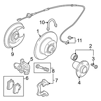 Audi OE - Rear Suspension - Brake Components (Cabriolet)
