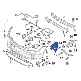 Audi OE - Front Left Bumper Impact Bar Bracket
