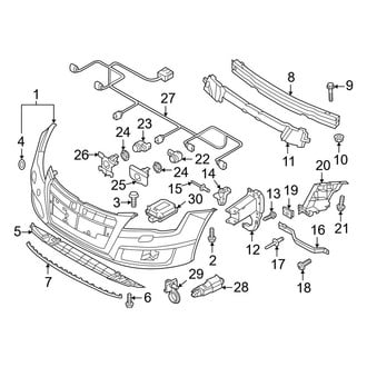 Audi OE - Front Bumper & Grille - Bumper & Components (W/O Prestige Package)
