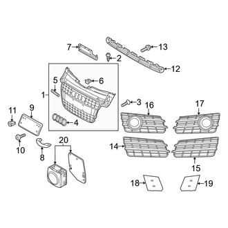Audi OE - Front Bumper & Grille - Grille & Components (With Prestige Package)