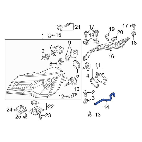 Headlight Housing Vent Tube