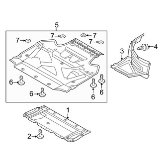 Audi OE - Radiator Support - Splash Shields (3.0L)