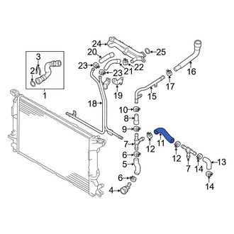 Audi OE - Upper Radiator Coolant Hose