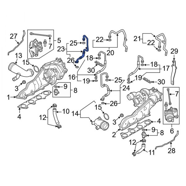 Turbocharger Coolant Line