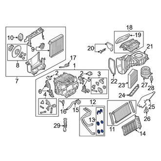 Audi OE - HVAC Heater Hose Outlet Tube Hardware Kit