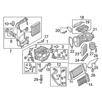 Audi OE - Air Conditioner & Heater - Evaporator & Heater Components