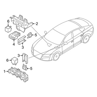 Audi OE - Electrical - Fuse & Relay (Front, Center Passenger Compartment)