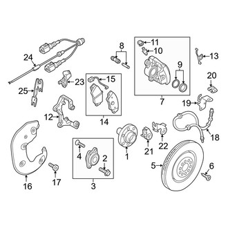 Audi OE - Front Suspension - Brake Components (345 mm Brakes)