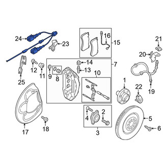 Audi OE - Front Left ABS Wheel Speed Sensor Wiring Harness