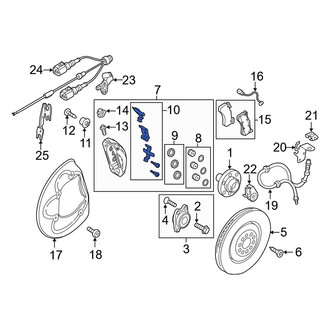 Audi OE - Rear Disc Brake Anti-Rattle Clip