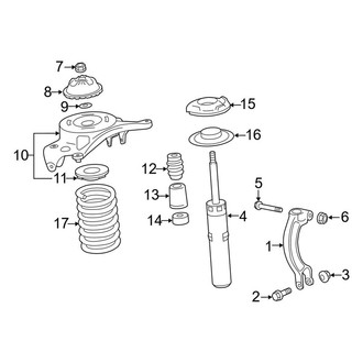 Audi OE - Front Suspension - Struts & Components (With Dynamic Ride Control, W/O Air Suspension)