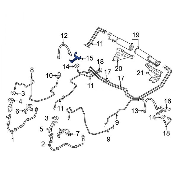 Air Suspension Compressor Line Bracket