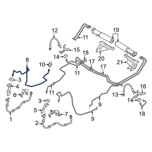 Air Suspension Compressor Line Bracket