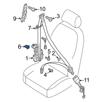 Audi OE - Front Seat Belt Lap and Shoulder Belt Nut