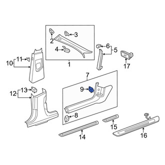 Audi OE - Door Sill Plate Clip