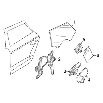 Audi OE - Rear Door - Glass & Hardware (Base)