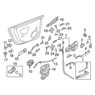 Audi OE - Rear Door - Lock & Hardware